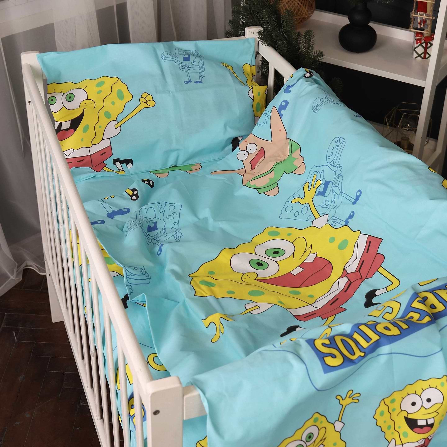 Комплект постельного белья MirSon Бязь 17-0689 Спанч Боб 175х210 см (2200010259131)