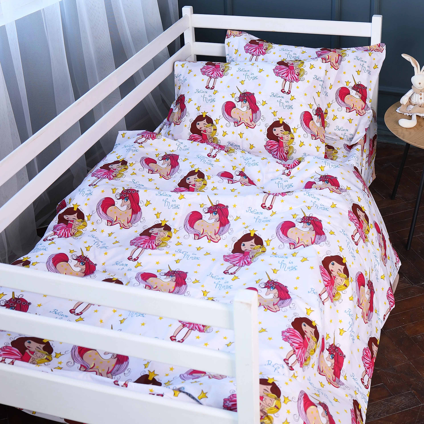 Комплект постельного белья MirSon Ranforce Elite 17-0704 Принцесса и Единорог 143х210 см (2200010501476)