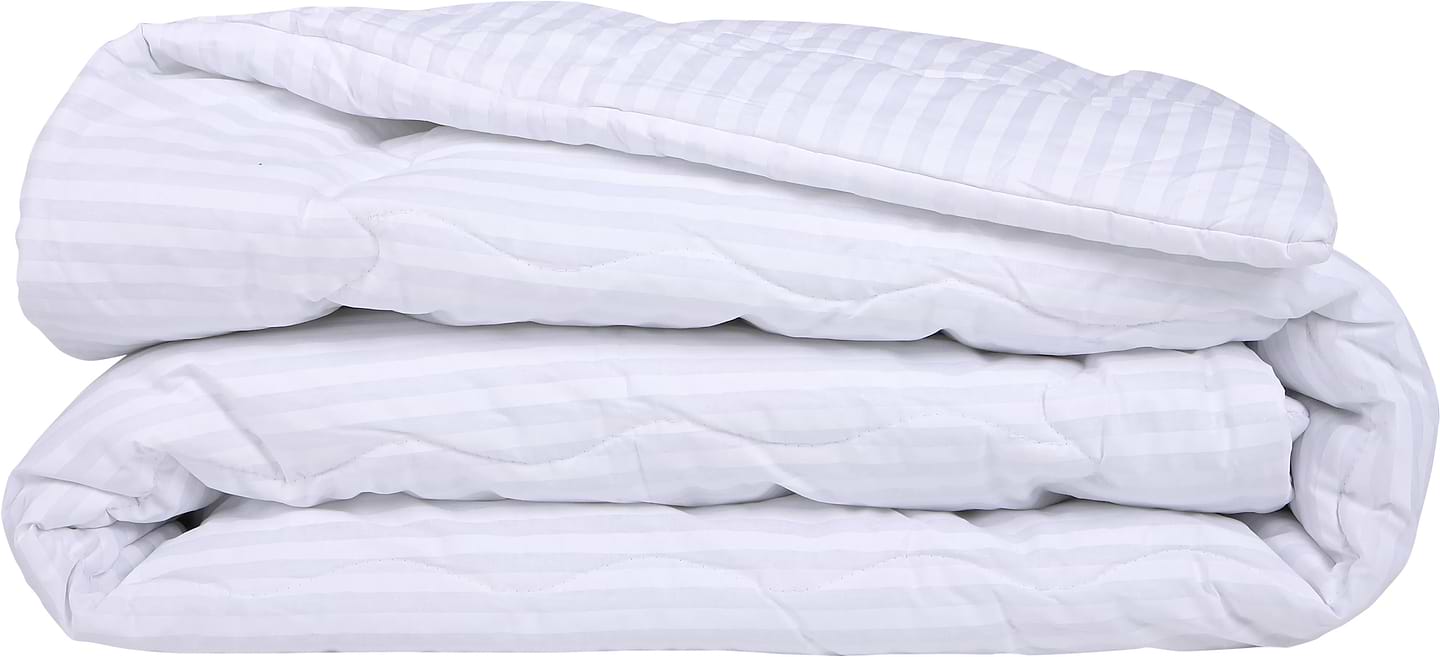 Ковдра зимова двоспальна MirSon №186 Сolor Fun Line 17-0605 Stripe White Bamboo 172х205 см +нав 2 шт. (2200010857993)