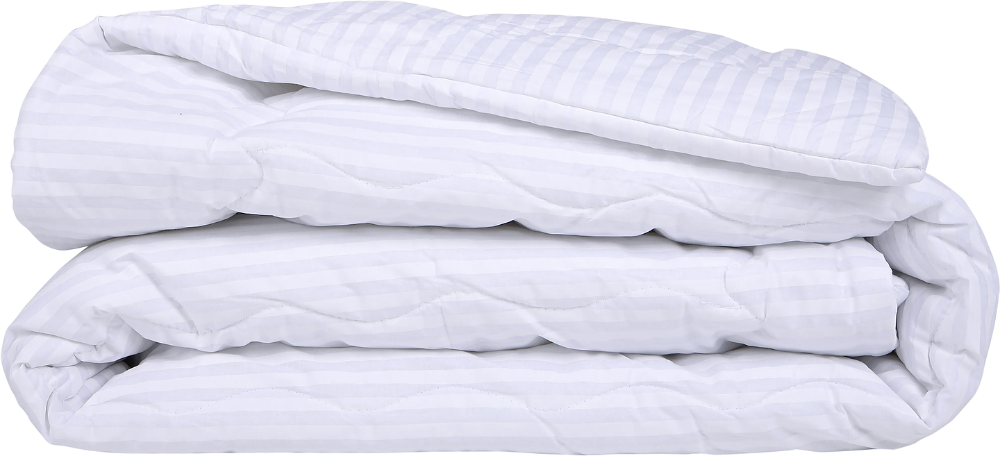 Ковдра зимова двоспальна євро MirSon антиалергенна №171 Сolor Fun Line 17-0605 Stripe White EcoSilk 220х240 + нав. 2 шт. (2200010853056)