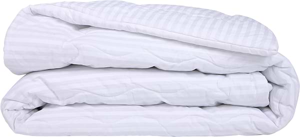 Фото - Ковдра зимова двоспальна євро MirSon антиалергенна №171 Сolor Fun Line 17-0605 Stripe White EcoSilk 200х220 + нав. 2 шт. (2200010853049)