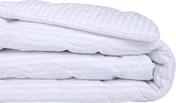 Фото - Ковдра зимова полуторна MirSon антиалергенна №171 Сolor Fun Line 17-0605 Stripe White EcoSilk 140х205 нав. 2 шт. (2200010853018)