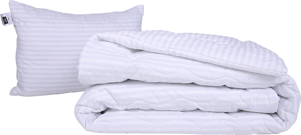 Фото - Ковдра зимова полуторна MirSon антиалергенна №192 Сolor Fun Line 17-0605 Stripe White з евкаліптовим волокном 140х205 нав. 2 шт. (2200010859775)