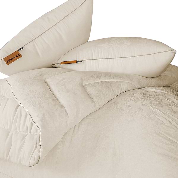 Фото - Одеяло летнее двуспальное MirSon Silk Kapok №1512 Ferrero Vanilla 172x205 см (2200011170169)