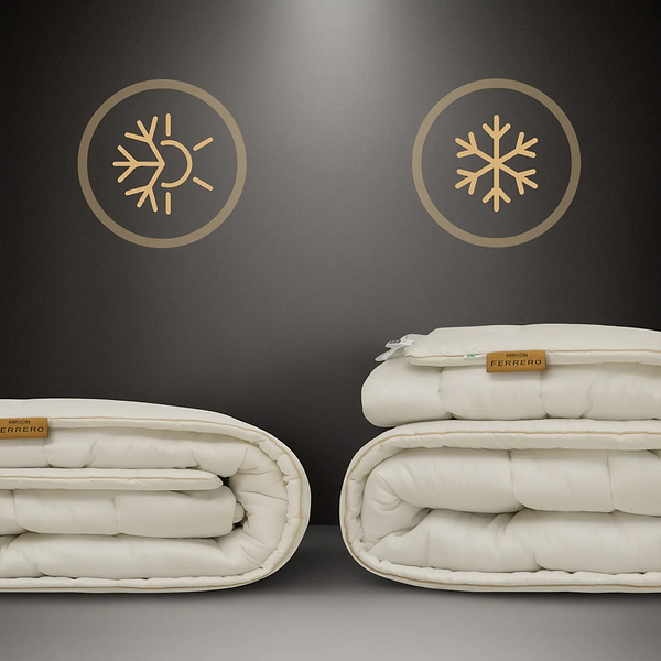 Фото - Одеяло зимнее двуспальное евро MirSon King Size 220x240 см Эвкалипт №1577 Ferrero Vanilla (2200011173894)