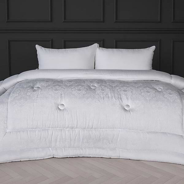 Фото - Ковдра демісезонна двоспальна євро MirSon EcoSilk №1519 Ferrero White 220x240 см (2200011170855)