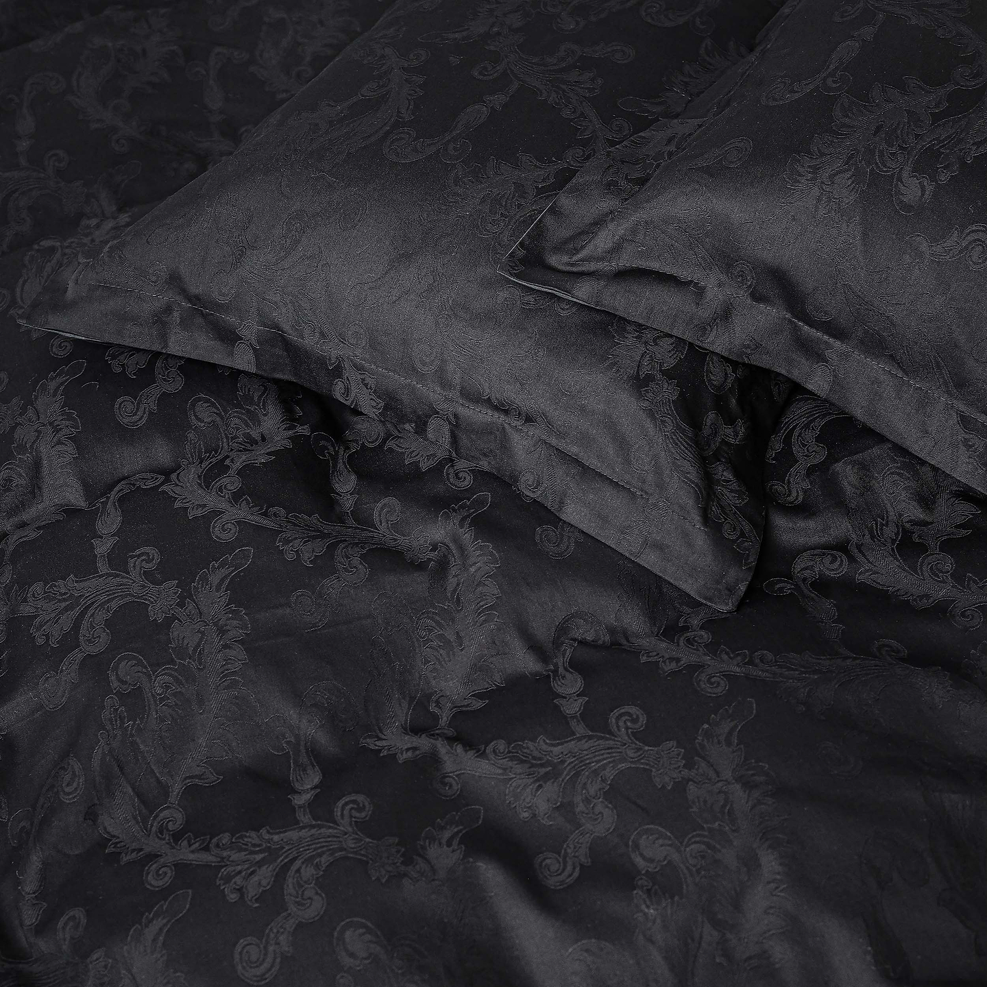 Комплект постельного белья MirSon 175x210 см 6031 Count Black Сатин Жакард (2200008763701)