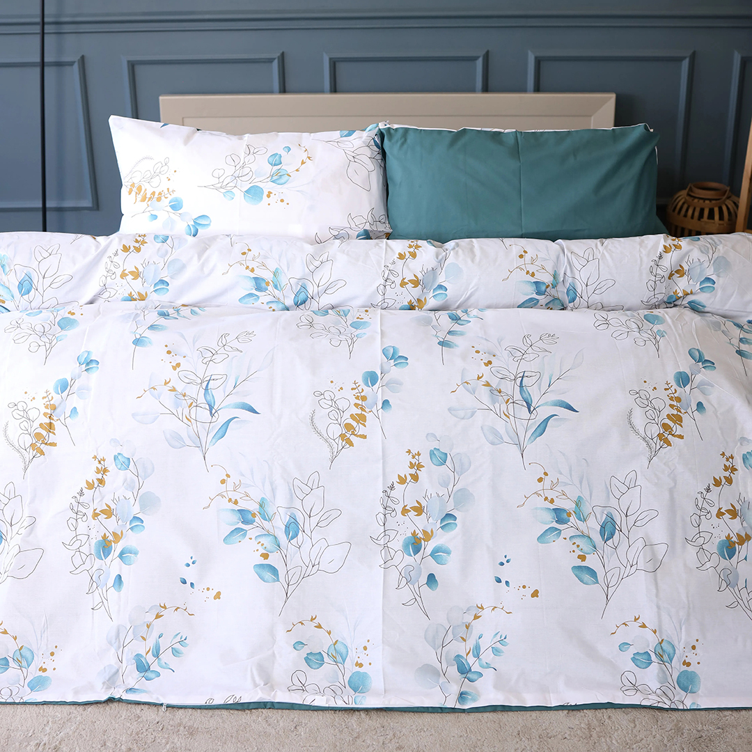 Комплект постільної білизни MirSon King Size 220x240 см 17-0953 Sky Leaves Ranforce Elite (2200013181569)