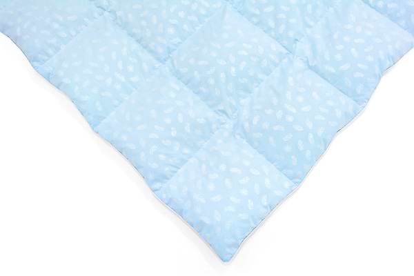 Фото - Одеяло демисезонное двуспальное евро MirSon №1837 Bio-Blue 90% пух 200x220 (2200003013467)