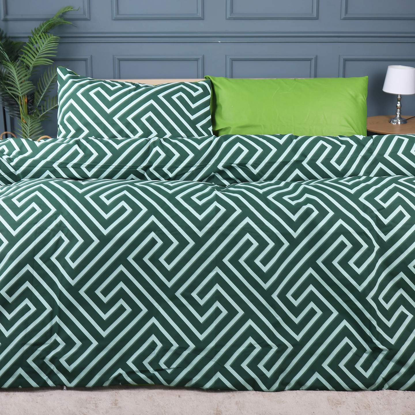 Комплект постільної білизни MirSon 200х220 см Ranforce Elite 17-0632 Diamond Emerald Ранфорс (2200008466305)