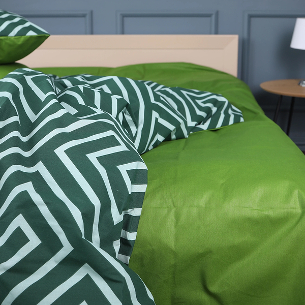 Фото - Комплект постельного белья MirSon 200х220 см Ranforce Elite 17-0632 Diamond Emerald Ранфорс (2200008466305)