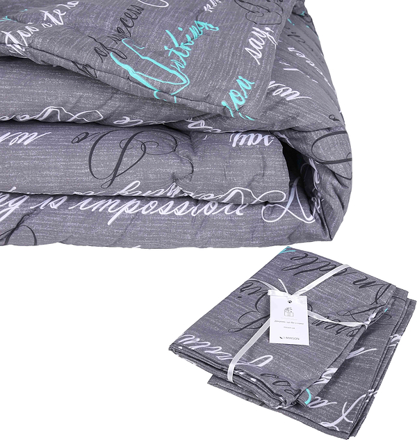 Фото - Одеяло зимнее двуспальное евро MirSon Хлопковая №210 Сolor Fun Line 17-0003 Tulio 200х220 см +нав 2 шт. (2200010856248)