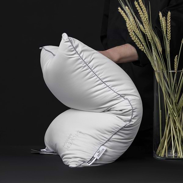 Фото - Подушка стандартна MirSon №1000 "Silver Cloud" memory effekt низька 70х70 (2200010361865)