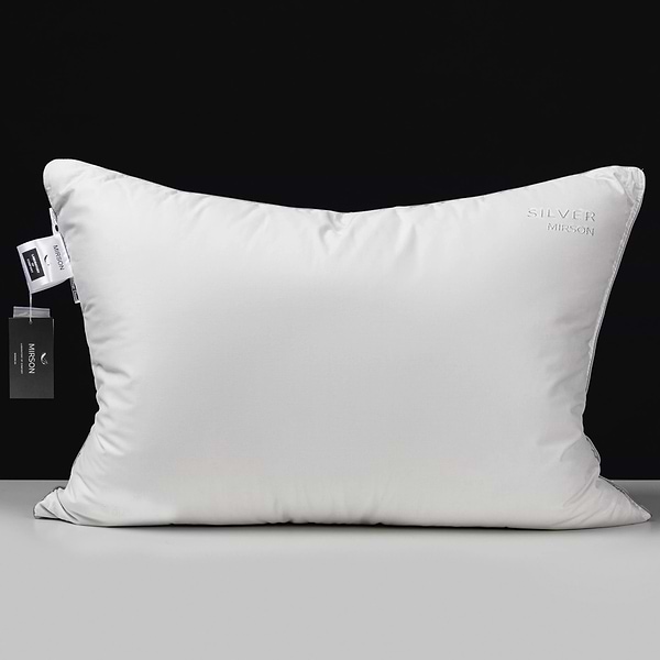 Фото - Подушка стандартна MirSon №1017 "Silver Cloud" бавовна висока 40х60 (2200010363043)
