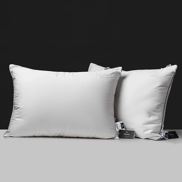 Фото - Подушка стандартна MirSon №1000 "Silver Cloud" memory effekt низька 70х70 (2200010361865)