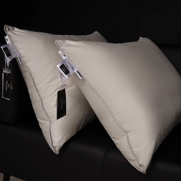 Фото - Подушка стандартна MirSon №1017 "Silver Cloud" бавовна висока 40х60 (2200010363043)