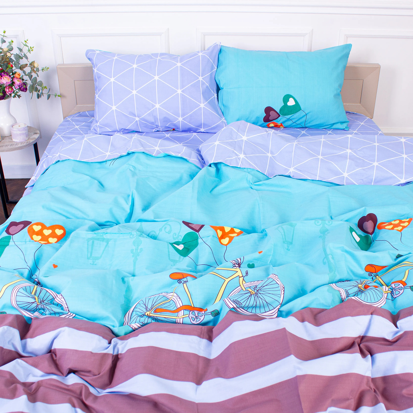 Комплект постільної білизни MirSon King Size Бязь Alta №47 220х240 (2200001172111)