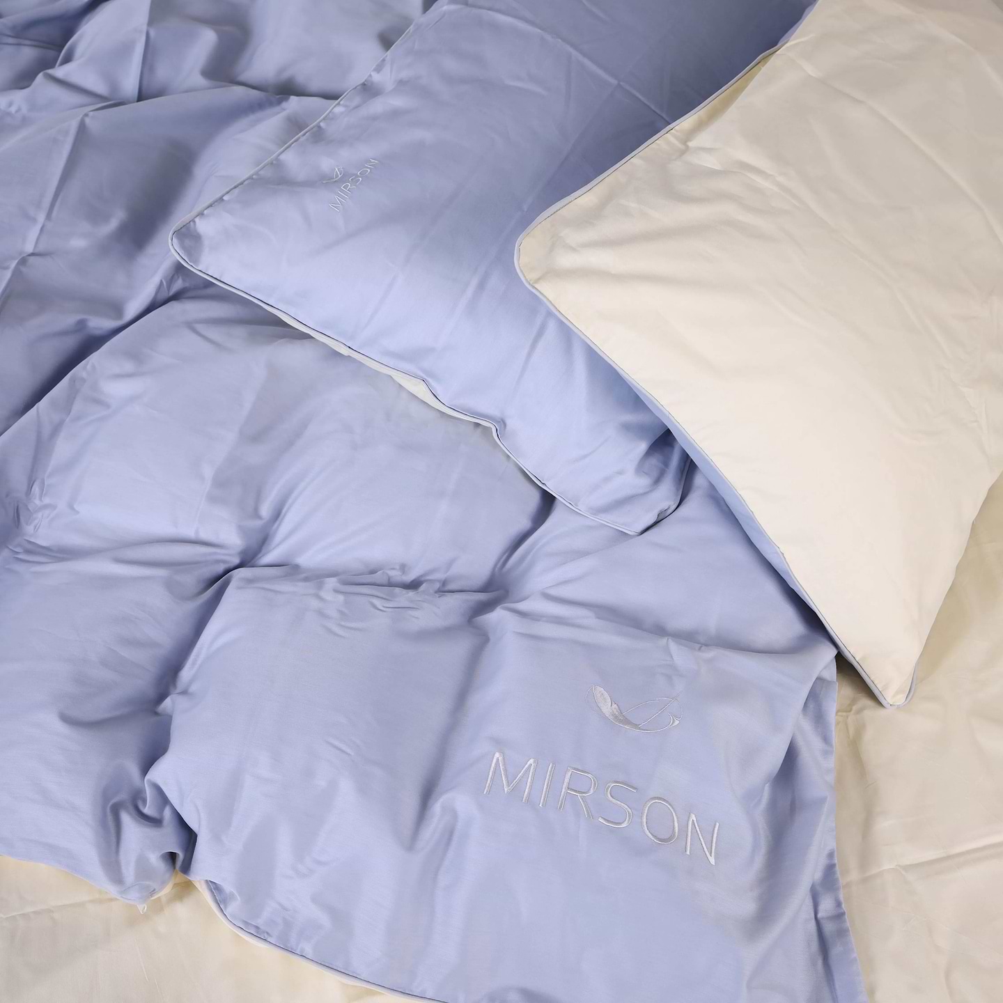 Комплект постельного белья MirSon Сатин 0843 +0840 Двуспальный Joseph (2200002027885)