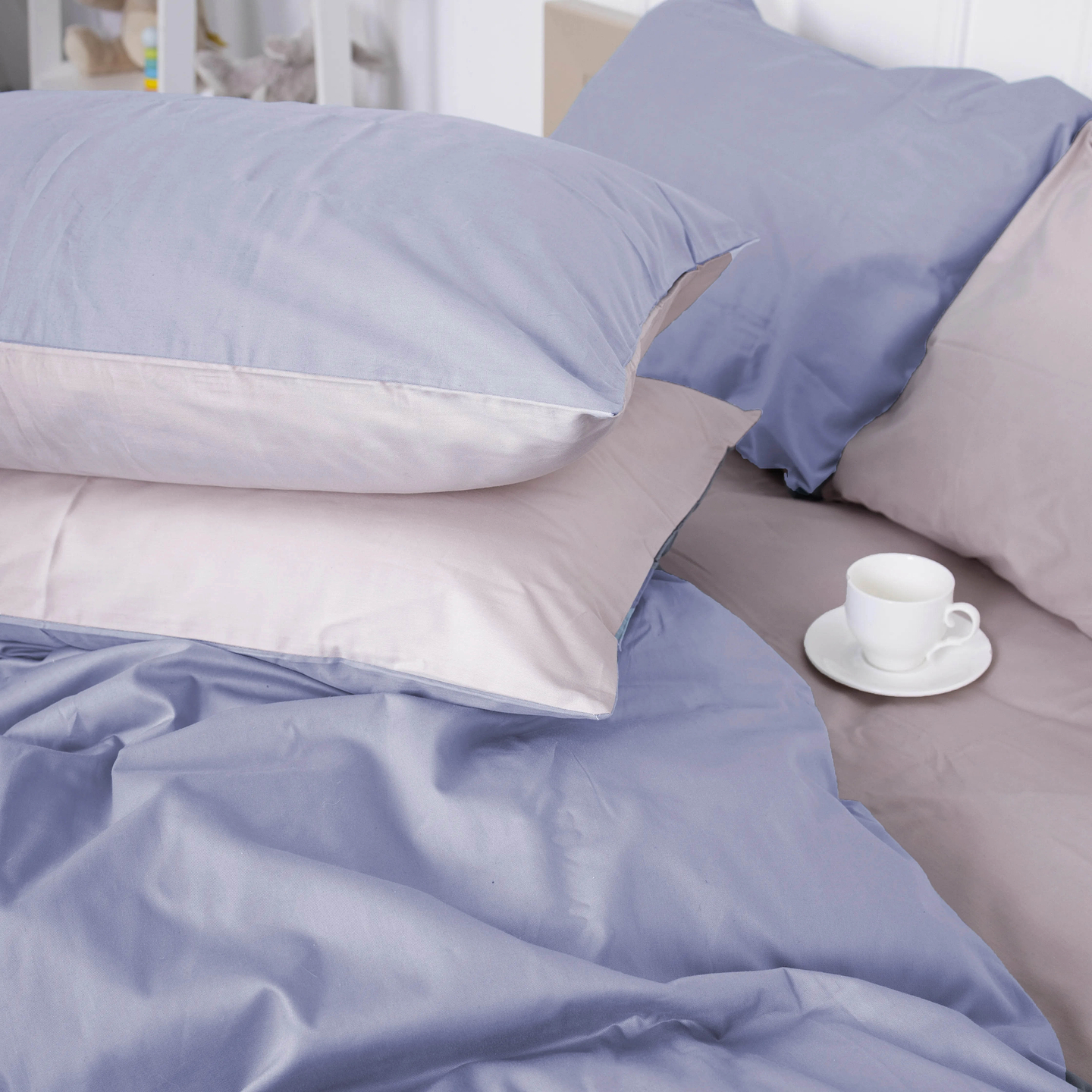 Комплект постельного белья MirSon Сатин 0843 +0841 Sandra Двоспальный (2200002028080)