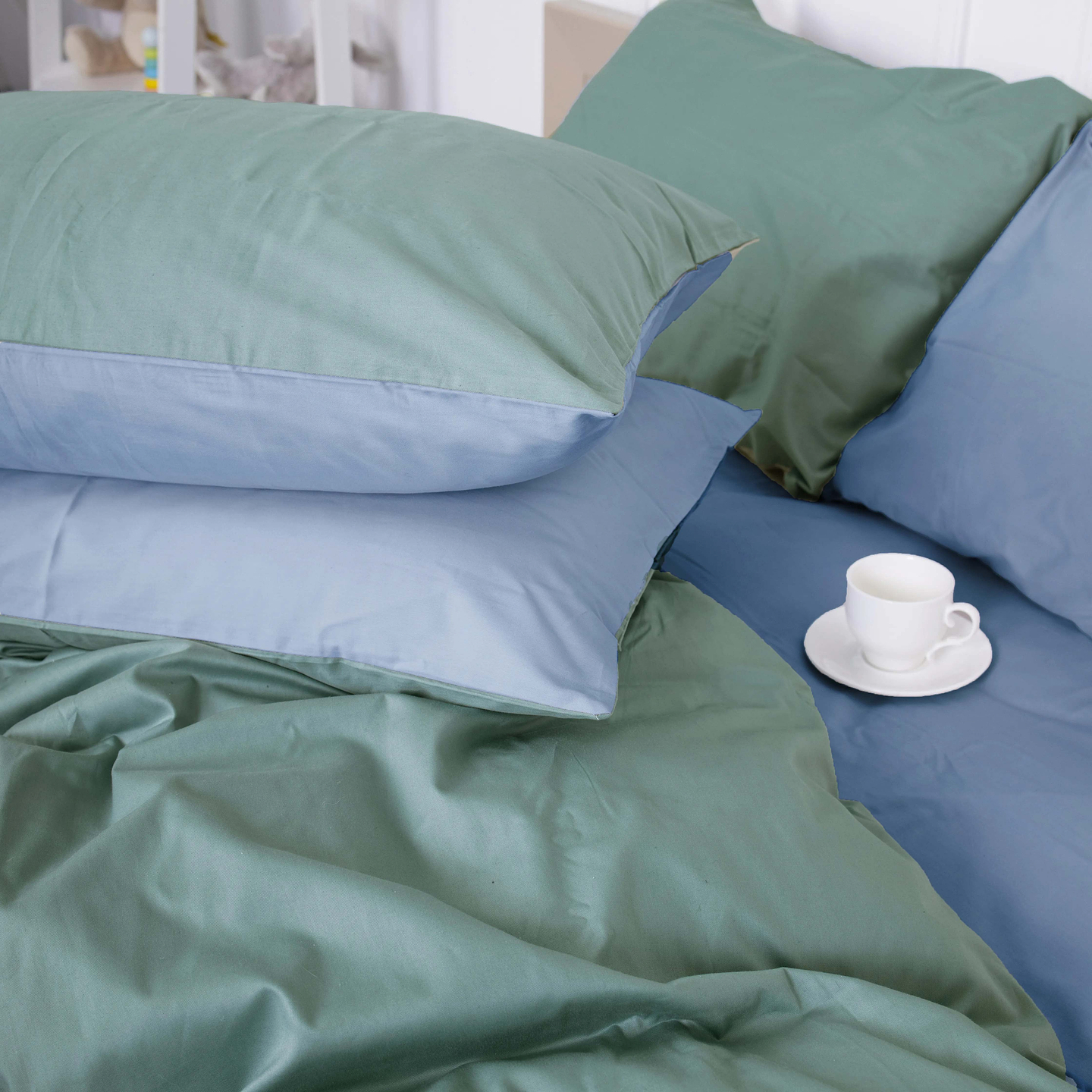 Комплект постельного белья MirSon Сатин 0844 +0845 Walter Двухспальный (2200002029087)