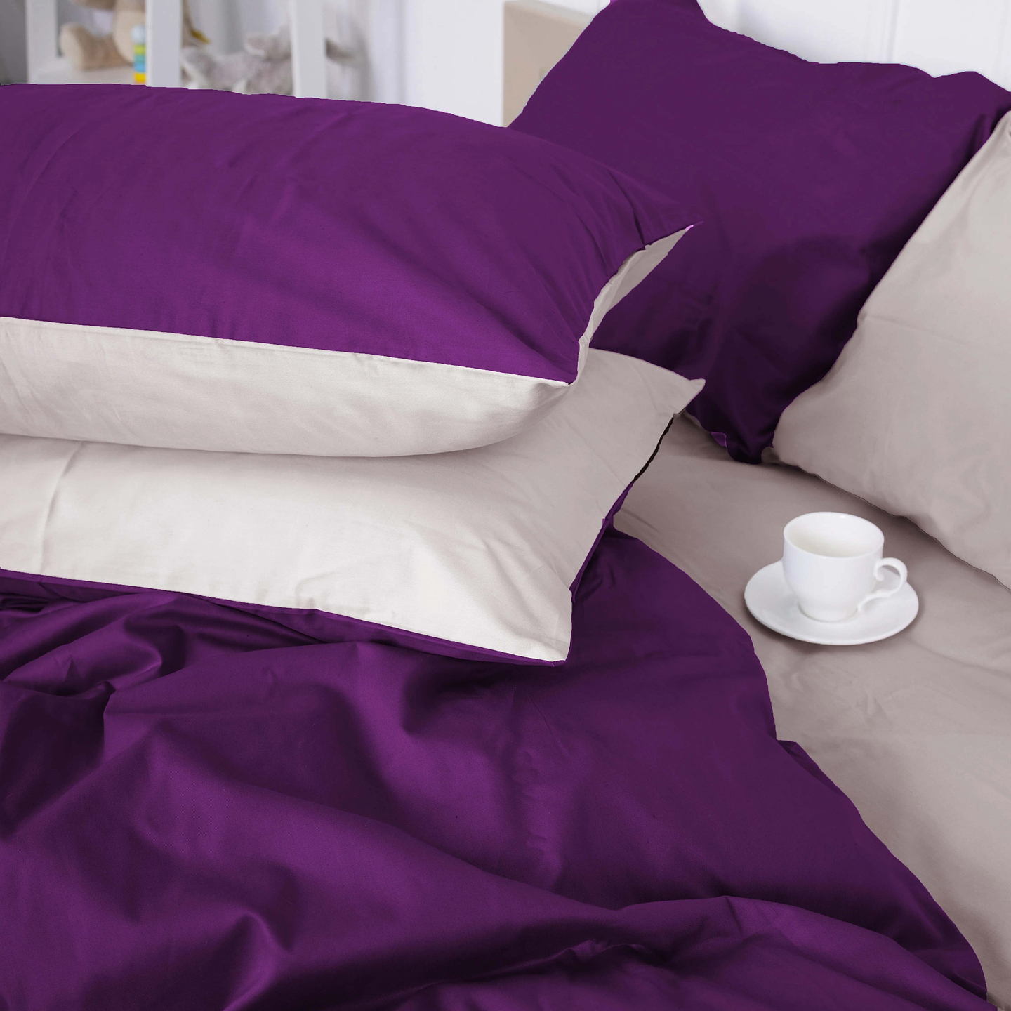 Комплект постільної білизни MirSon Сатин 0846 + 0841 Margaret Сімейний (2200002030908)