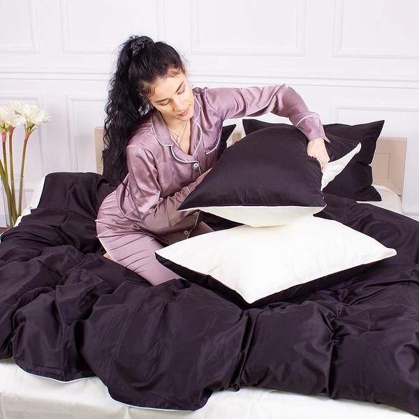 Фото - Комплект постельного белья MirSon Сатин 0848 + 0840 Roger Семейный (2200002032308)