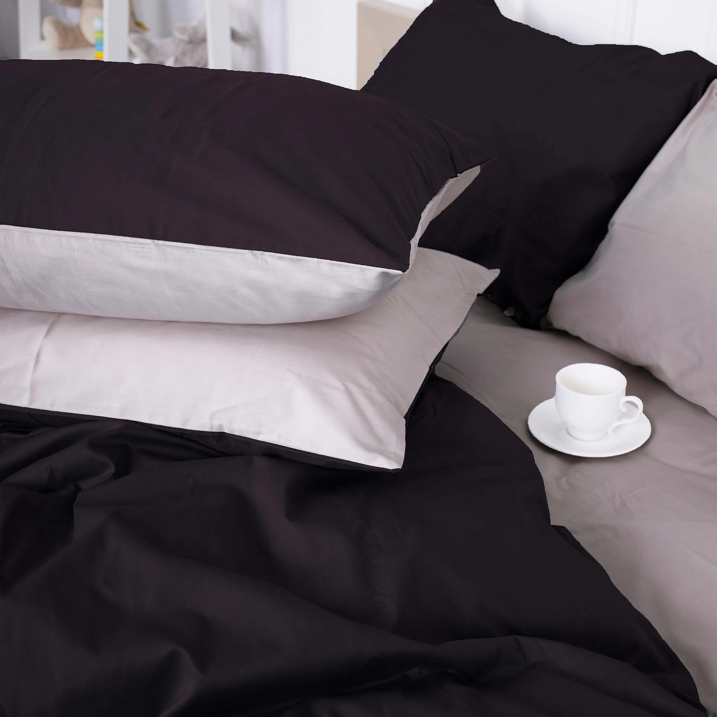 Комплект постільної білизни MirSon Сатин 0848 + 0841 Joan Сімейний (2200002032506)