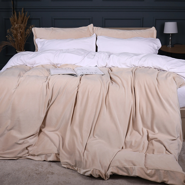 Фото - Комплект постельного белья MirSon Велюр Winter Frost 28-0001 + 28-0004 Gardenia Velvet 175х210 (2200004003832)