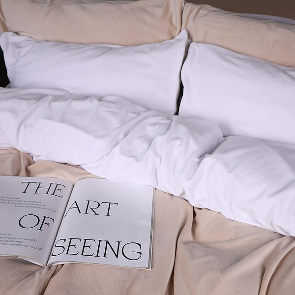 Фото - Комплект постельного белья MirSon Велюр Winter Frost 28-0001 + 28-0004 Gardenia Velvet 175х210 (2200004003832)