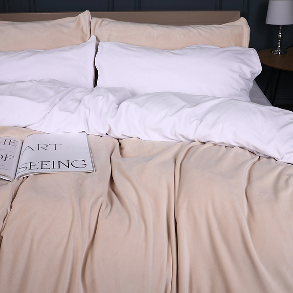 Фото - Комплект постельного белья MirSon Велюр Winter Frost 28-0001 + 28-0004 Gardenia Velvet 175х210 (2200004003832)