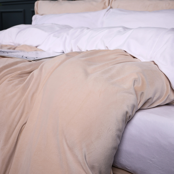 Фото - Комплект постельного белья MirSon Велюр Winter Frost 28-0001 + 28-0004 Gardenia Velvet 175х210 (2200004003832)