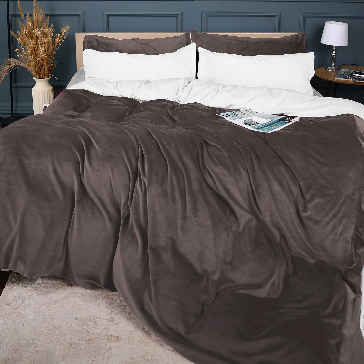 Комплект постільної білизни MirSon Велюр Winter Frost 28-0001 + 28-0005 Snowdrop Velvet 175х210 (2200004004235)