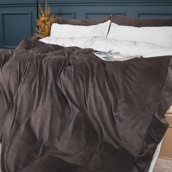 Фото - Комплект постельного белья MirSon Велюр Winter Frost 28-0001 + 28-0005 Snowdrop Velvet 175х210 (2200004004235)