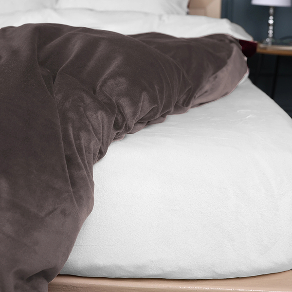 Фото - Комплект постельного белья MirSon Велюр Winter Frost 28-0001 + 28-0005 Snowdrop Velvet 175х210 (2200004004235)