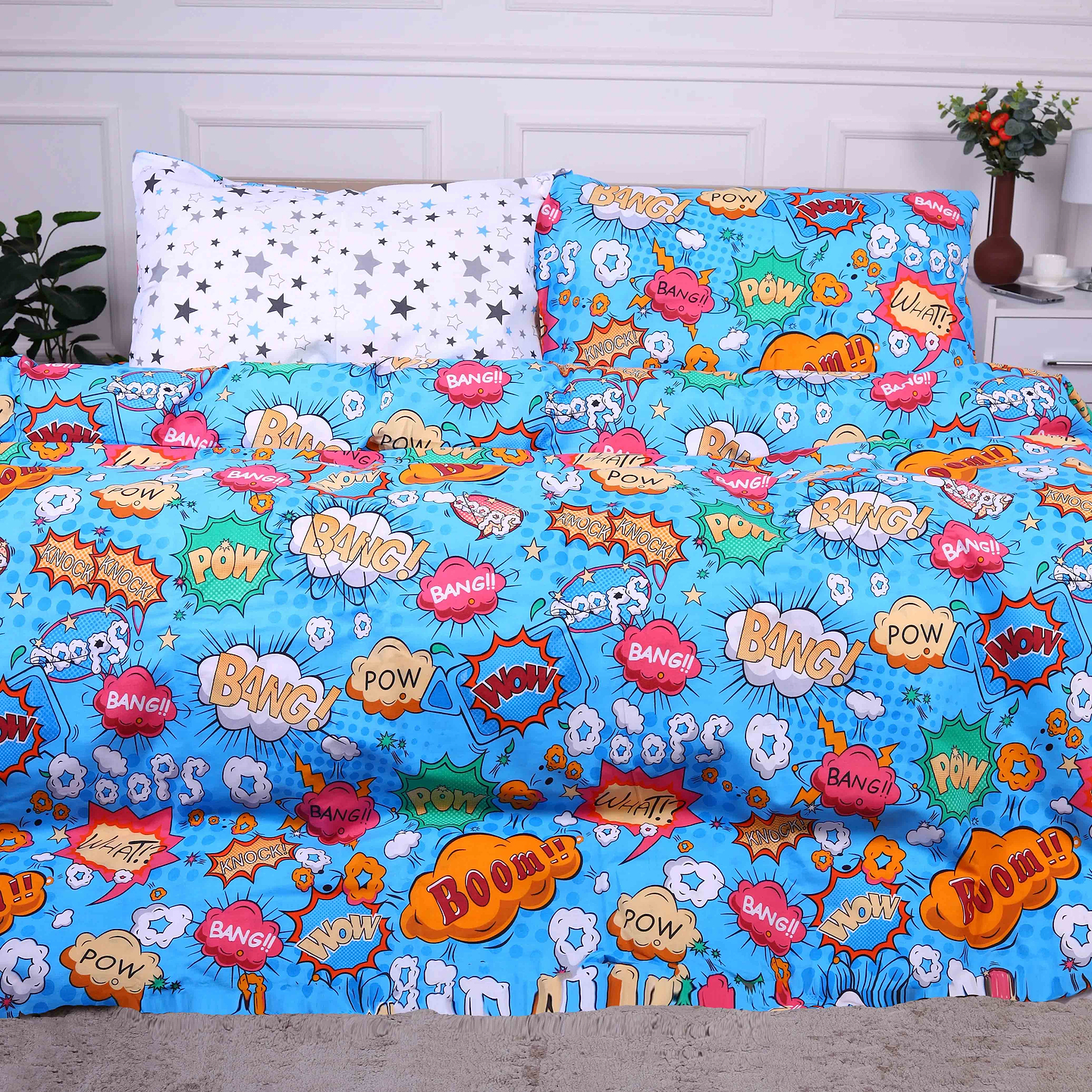 Комплект постільної білизни дитячий MirSon Бязь Ranforce Elite 17-0511 Bombs 110х140 (2200004659978)