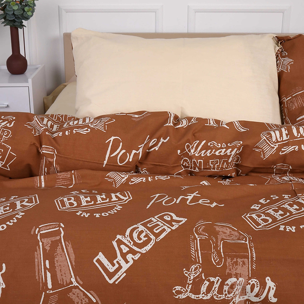 Фото - Комплект постільної білизни дитячий MirSon Бязь Ranforce Elite 17-0509 Beer Bar Porter 110х140 (2200004659985)