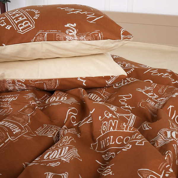 Фото - Комплект постільної білизни дитячий MirSon Бязь Ranforce Elite 17-0509 Beer Bar Porter 110х140 (2200004659985)