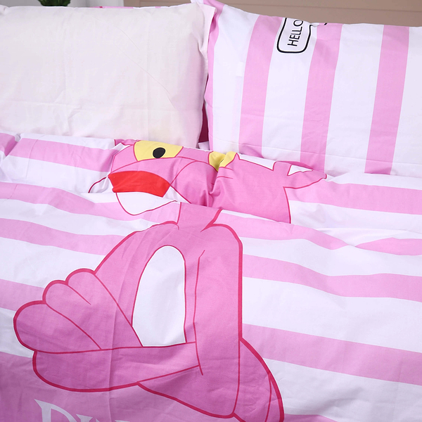 Фото - Комплект постільної білизни дитячий MirSon Бязь Ranforce Elite 17-0110 Pink Pantere 110х140 см (2200004663371)