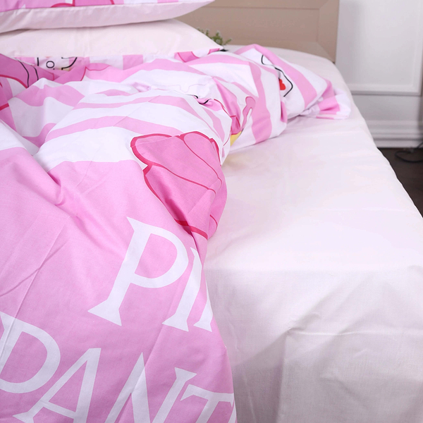 Фото - Комплект постільної білизни дитячий MirSon Бязь Ranforce Elite 17-0110 Pink Pantere 110х140 см (2200004663371)