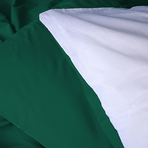 Фото - Комплект постільної білизни MirSon Ranforce Elite Green Diego (11-2107 + 18-0130) 175х210 (2200004670980)