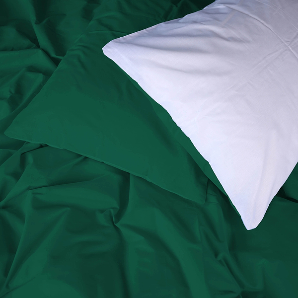 Фото - Комплект постільної білизни MirSon Ranforce Elite Green Diego (11-2107 + 18-0130) 175х210 (2200004670980)