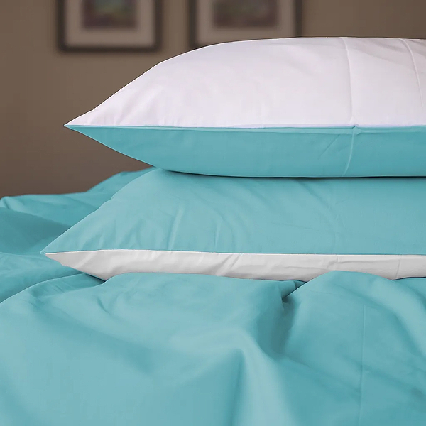 Фото - Комплект постельного белья MirSon Ranforce Elite White-Mint 175х210 (2200004670904)