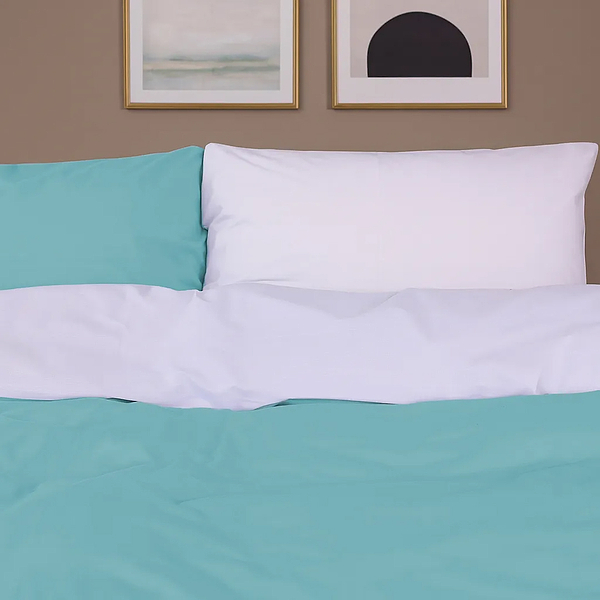 Фото - Комплект постельного белья MirSon Ranforce Elite White-Mint 175х210 (2200004670904)