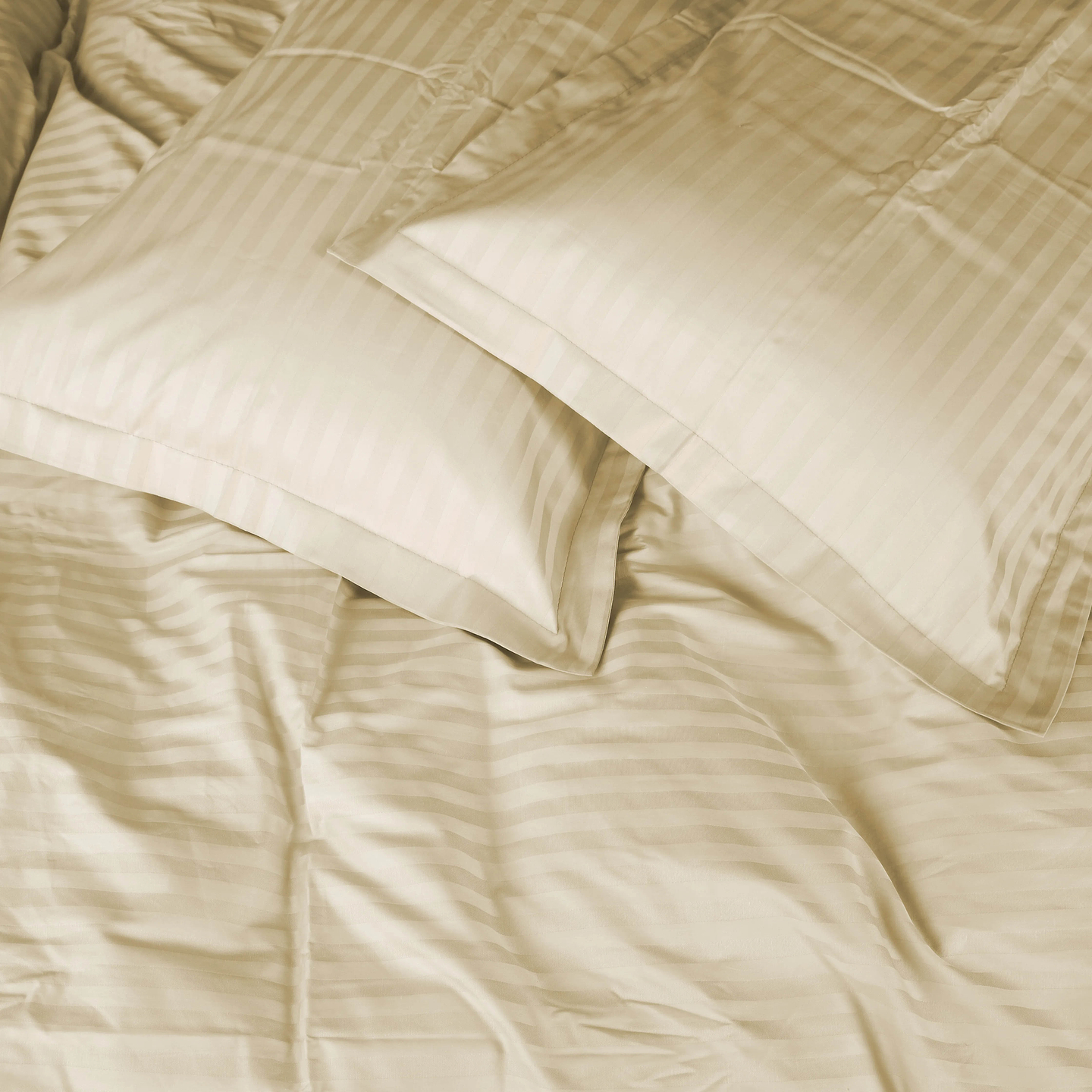 Комплект постельного белья MirSon Satin Stripe 30-0002 Soft Yellow 220х240 см King Size (2200005247792)