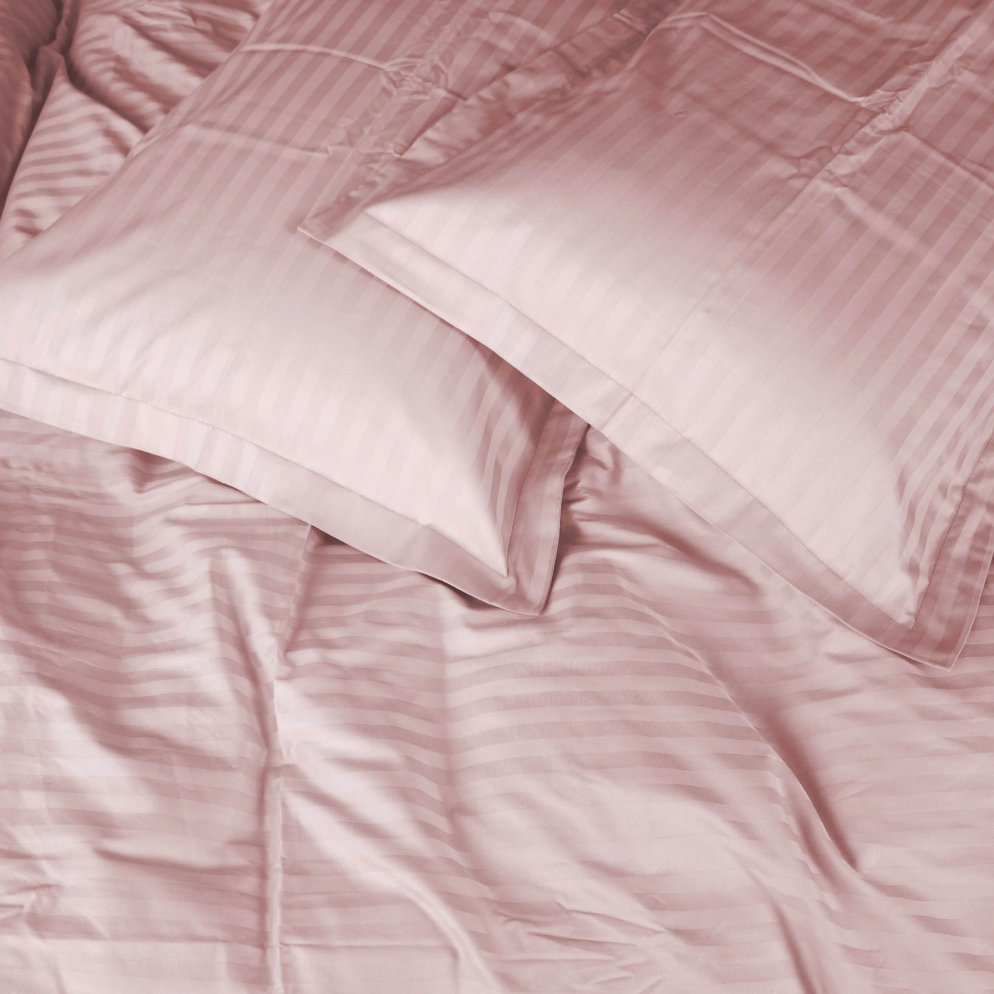 Комплект постельного белья MirSon Satin Stripe 30-0007 Pink 220х240 см King Size (2200005249895)