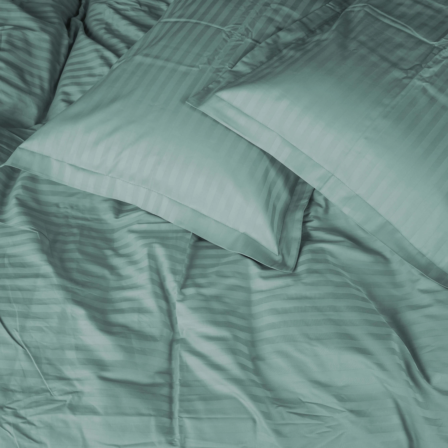 Комплект постельного белья MirSon Satin Stripe 30-0015 Green Wave 175х210 см (2200005253243)