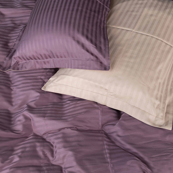 Фото - Комплект постельного белья MirSon Satin Stripe 30-0008 +30-0004 Waleis 143х210 см (2200005257463)