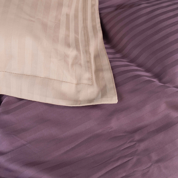Фото - Комплект постельного белья MirSon Satin Stripe 30-0008 +30-0004 Waleis 143х210 см (2200005257463)