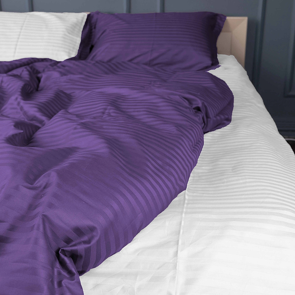 Фото - Комплект постільної білизни MirSon Satin Stripe 30-0009 +30-0001 Belinda 143х210 см (2200005257869)