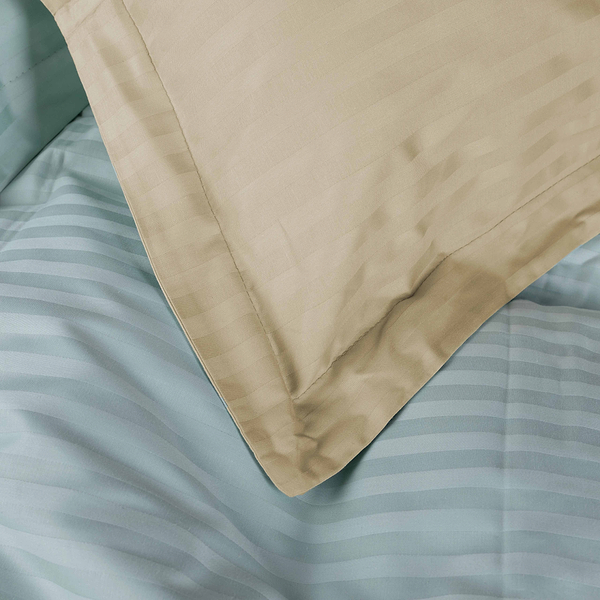 Фото - Комплект постільної білизни MirSon Satin Stripe 30-0013 +30-0002 Sensuous 143х210 см (2200005259269)